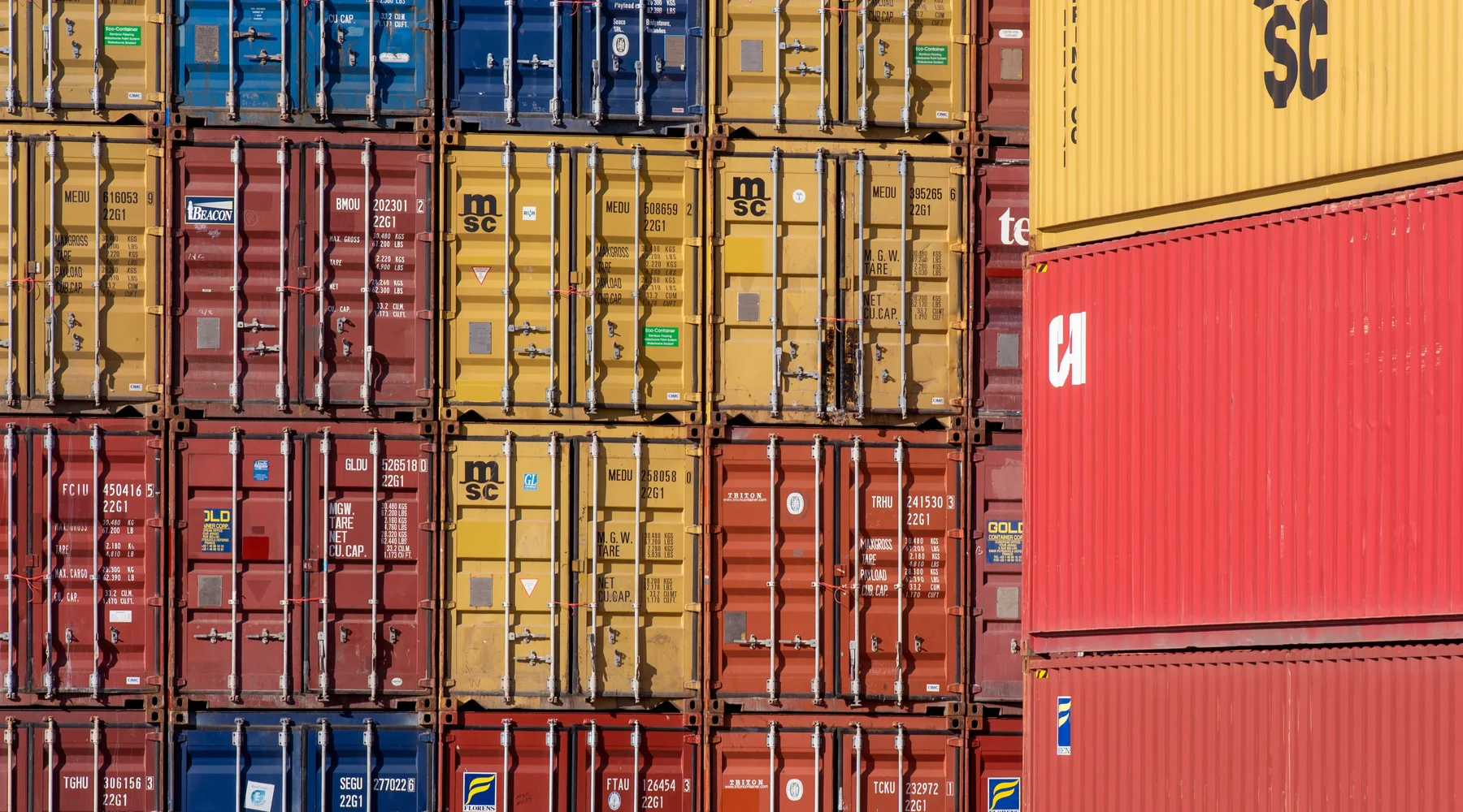 Shipping containers representing China–EU e-bike trade